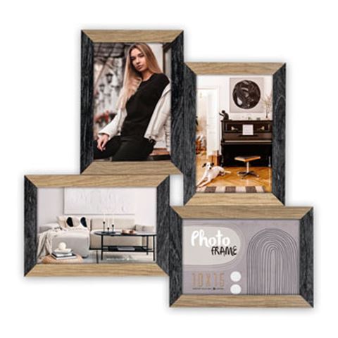 ZEP Fotorahmen DN485B Vercelli Black 4Q 4x 10x15 cm