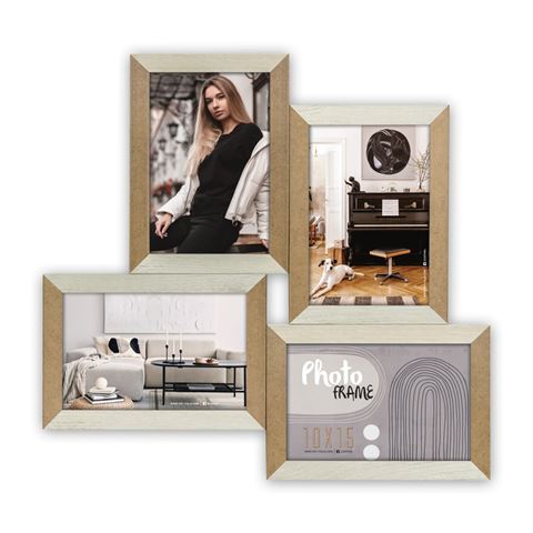 ZEP Fotorahmen DN496W Vercelli White 4Q 4x 10x15 cm
