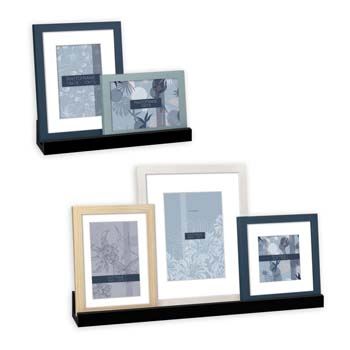 Zep Fotorahmen Set EG958 Maratea 5 Teile mit 2 Wandregalen