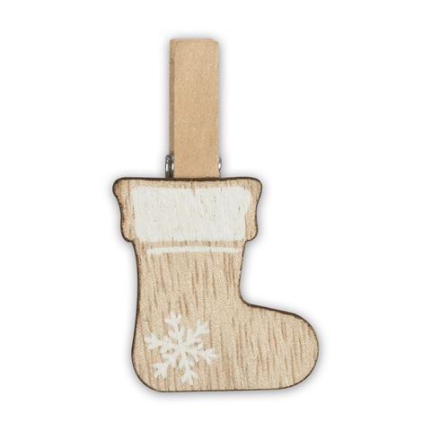 Zep Weihnachtskit Holzklammern braune Lk39b 8 Stück
