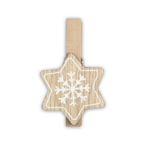 Zep Weihnachtskit Holzklammern braune Lk39b 8 Stück