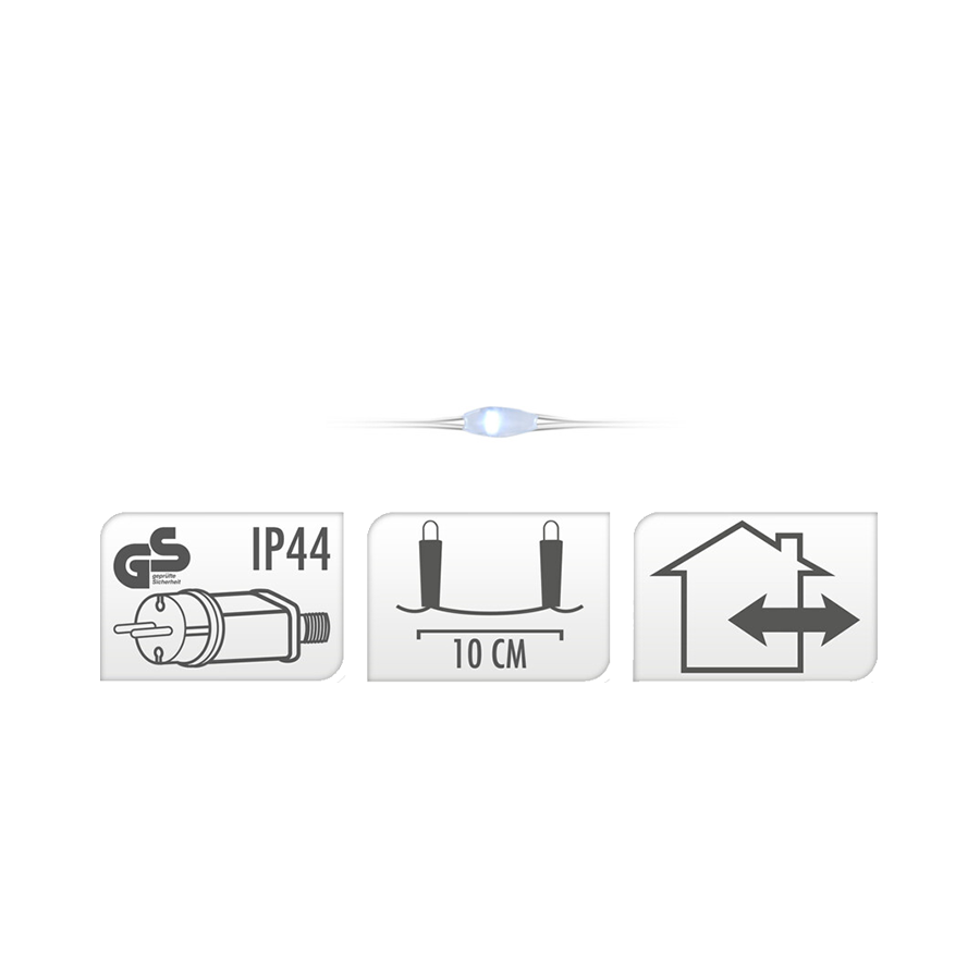 Lichterkette 80 LED EU-Stecker mehrfarbig 790 cm | 24 Stück