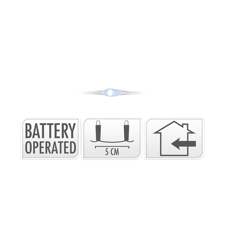 Silberdraht LED weiß 100 LEDs 495cm