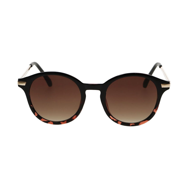 Spektrumspektrum Sonnenbrille rund halb Schildkröte schwarze Damen