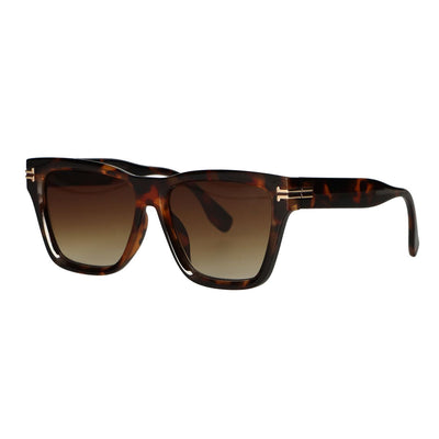 Spectrum Spectrum Sonnenbrille Statement Square Tortoise Brown Glass Ladies