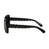 Spektrum Sonnenbrille Schwarze geflochtene Damen
