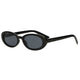 Spectrum Sonnenbrille oval schwarz Rauchglas Damen