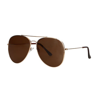 Spectrum Sonnenbrille Pilot Goldbrauner Glas
