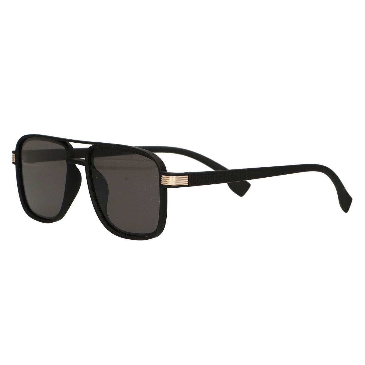 Spectrum Sonnenbrille schwarz rechteckig Rauchglas Herren