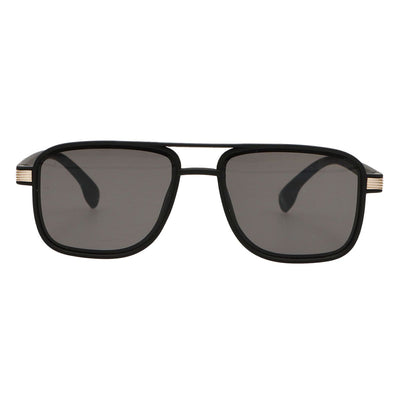Spectrum Sonnenbrille schwarz rechteckig Rauchglas Herren