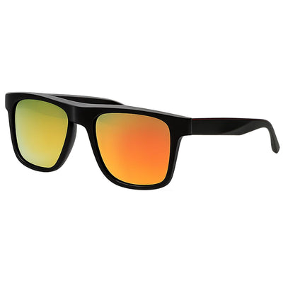 Spectrum polarisierte Sonnenbrille quadratisch mattschwarz orange Herren