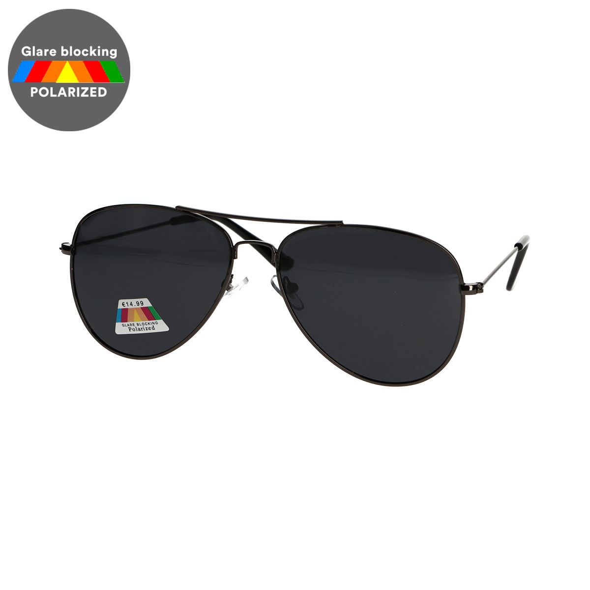 Spectrum Spectrum Polariazed Sonnenbrille Pilot schwarze graue Männer