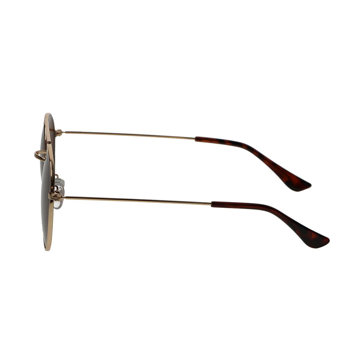 Spektrumspektrum Sonnenbrille rund Gold Metall Brown Unisex