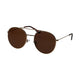 Spektrumspektrum Sonnenbrille rund Gold Metall Brown Unisex