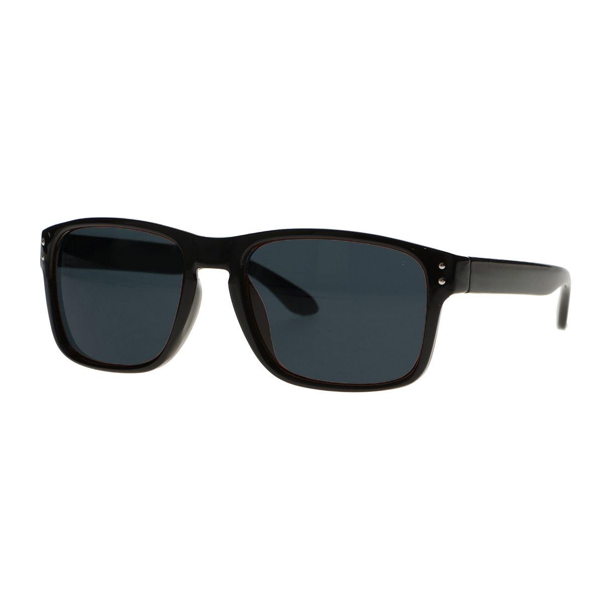 Spektrumspektrum Sonnenbrille schwarzes Rechteck braunes Glas Unisex