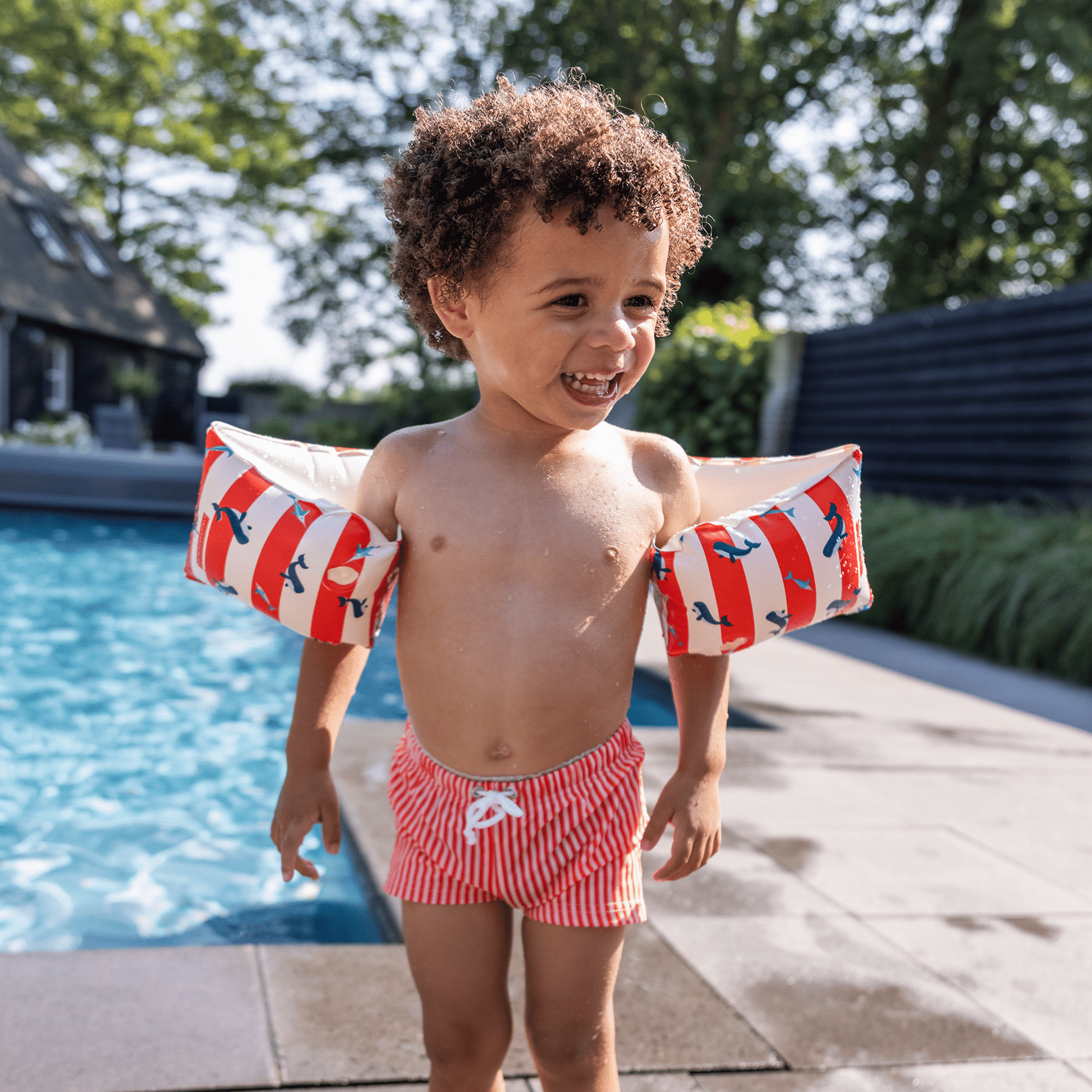 Ocean Stripes | Rote weiße Spitze 0-2 Jahre