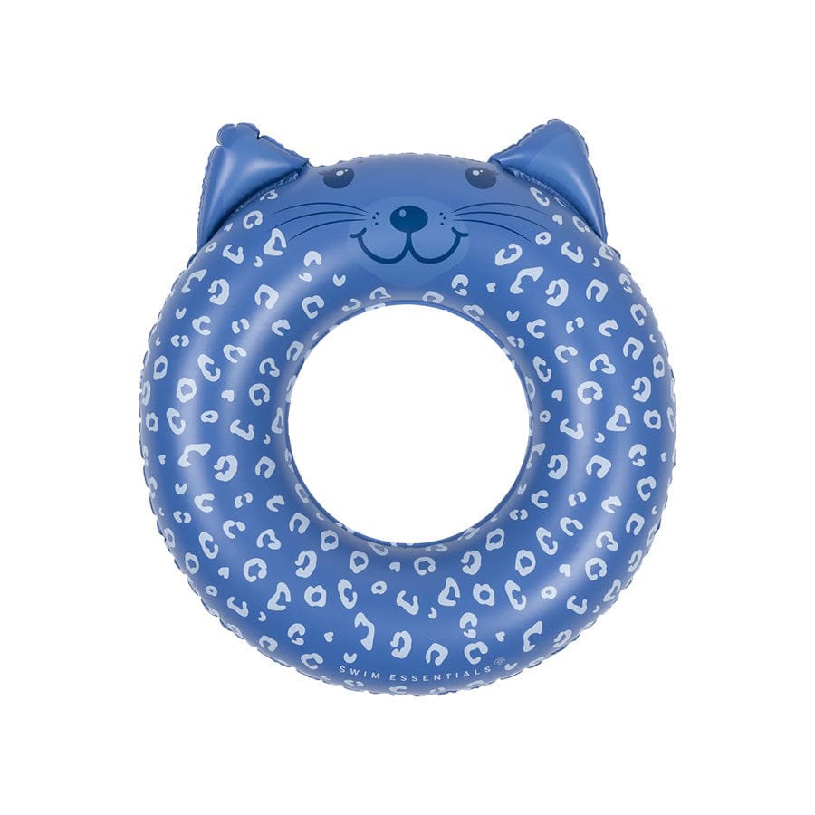 Leopard | Blaues Tierschwimmband Ø 55 cm