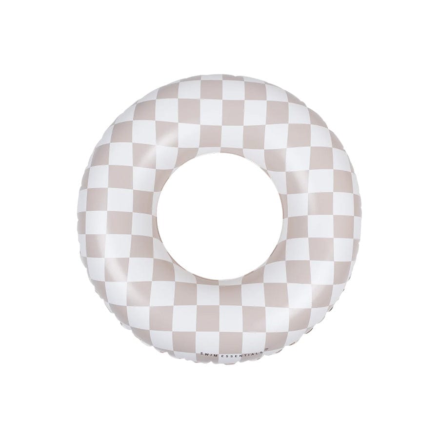 Checkmatt beige Schwimmband Ø 90 cm