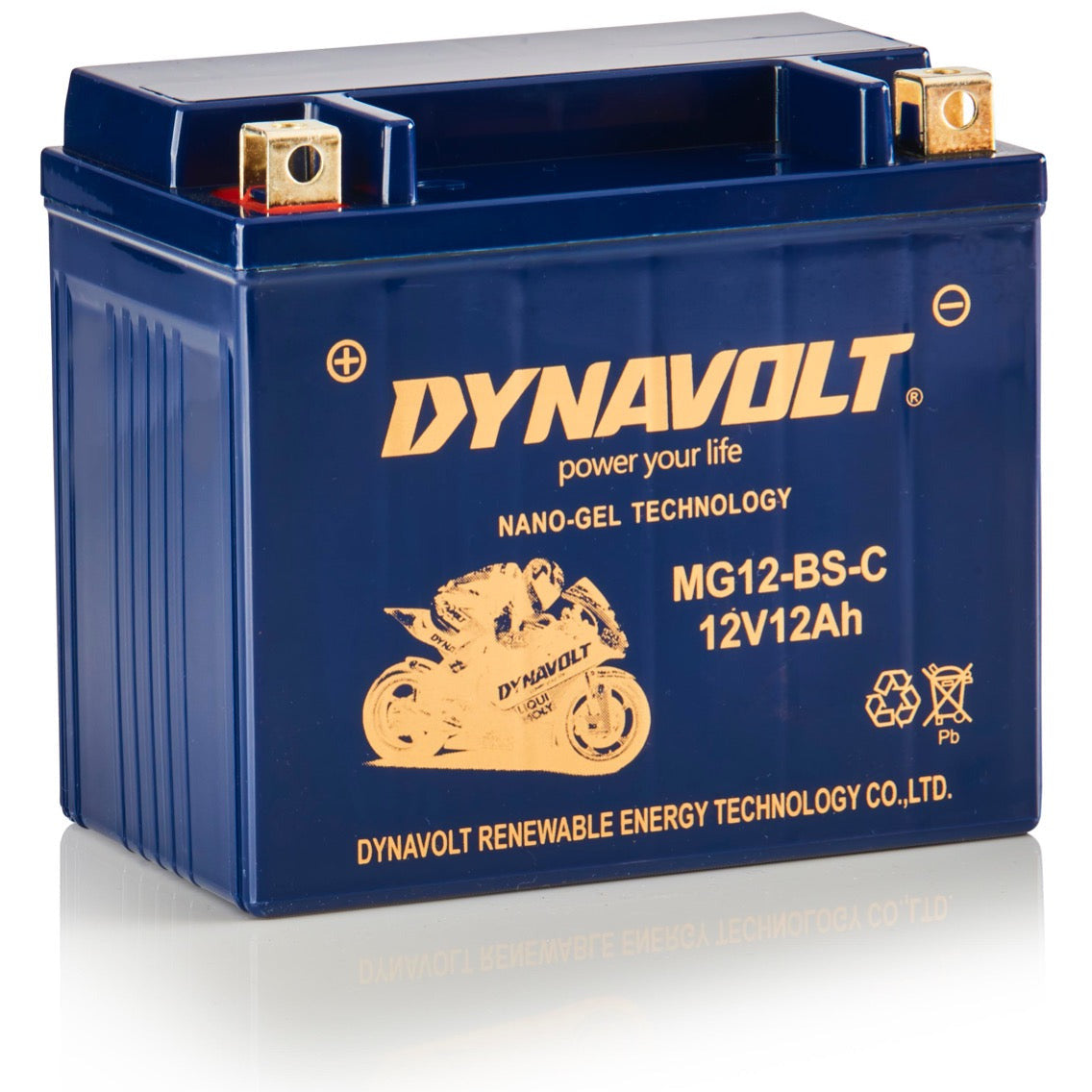 Dynavolt-Batterie MG12-BS-C (YTX12-BS)