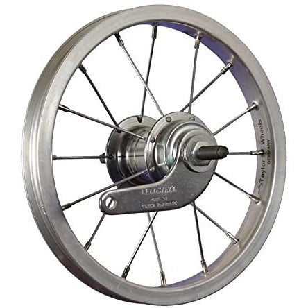 HZB Hinterrad 12 -Zoll -Etro 203 Aluminium Silber Fixe Achse entfernen