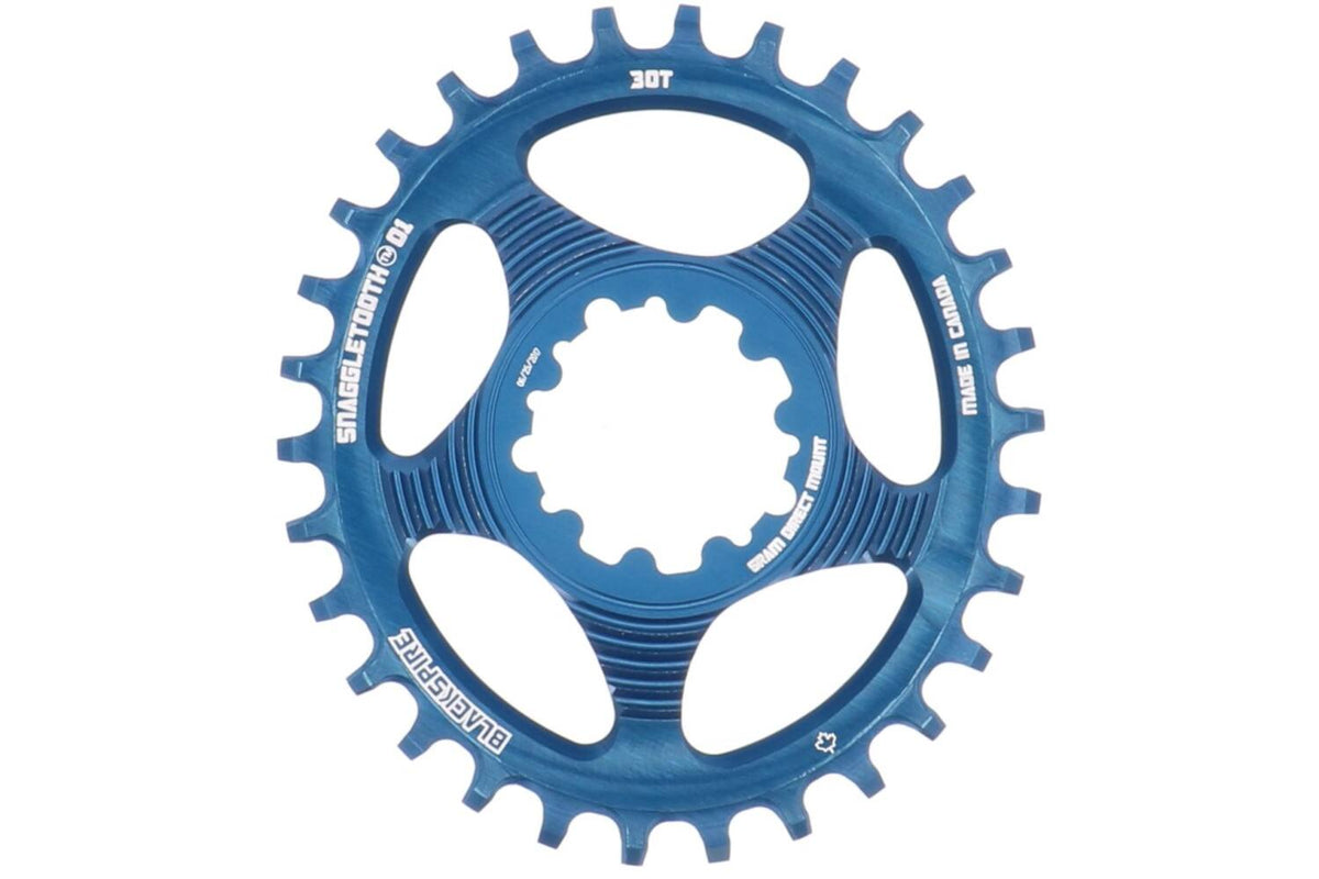 Schwarzliebe - - Ketten -Top Snoggletooth Oval Sram Spline 30 6mm Offset Blau