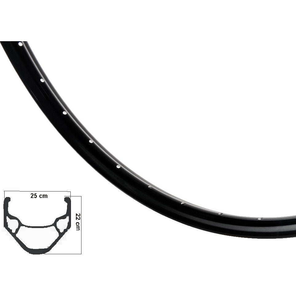 Ryde Rim XS19 Black Black 9x4 36 Löcher 28 Zoll (622)