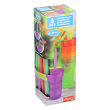 Plastik -Trinkbecher mit Stroh 387ml, 6st. - afbeelding 2