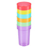 Plastik -Trinkbecher mit Stroh 387ml, 6st.