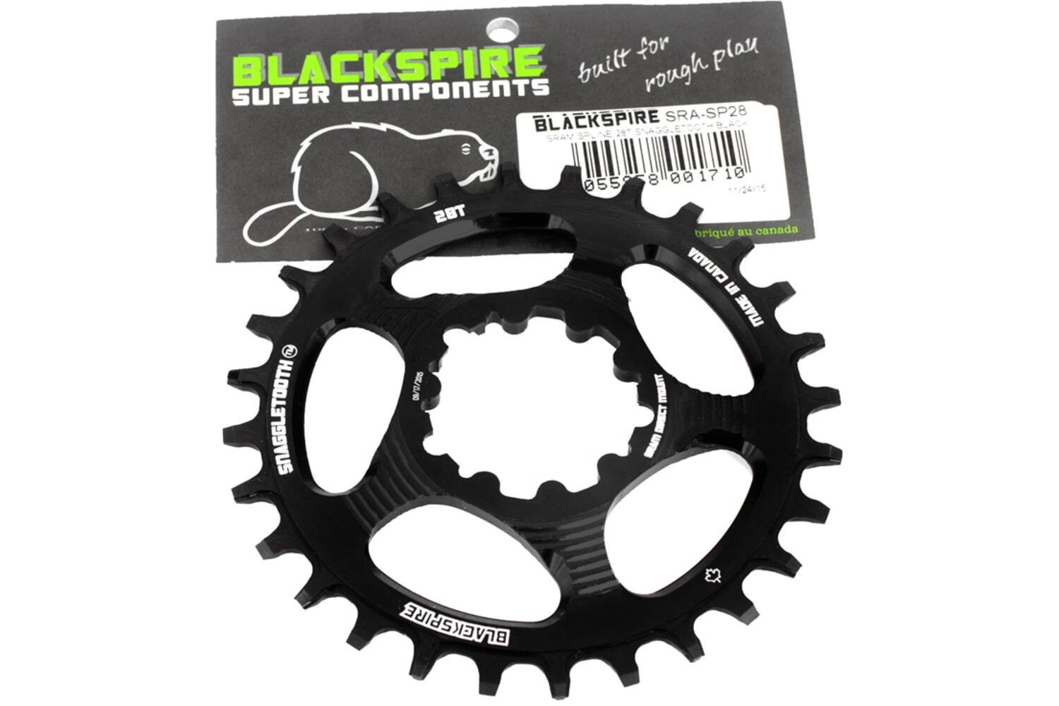 Schwarzer Grepp - - Kette Top Snoggletooth SRAM Spline 28 6mm Offset