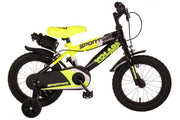 Volare Sportivo Kinderrad - Jungen - 14 Zoll - Neongelbschwarz - Zwei Handbremsen - 95% versammelte - afbeelding 1
