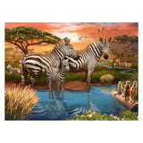 Ravensburger -Puzzle -Zebras am Trinkort, 500st. - afbeelding 2