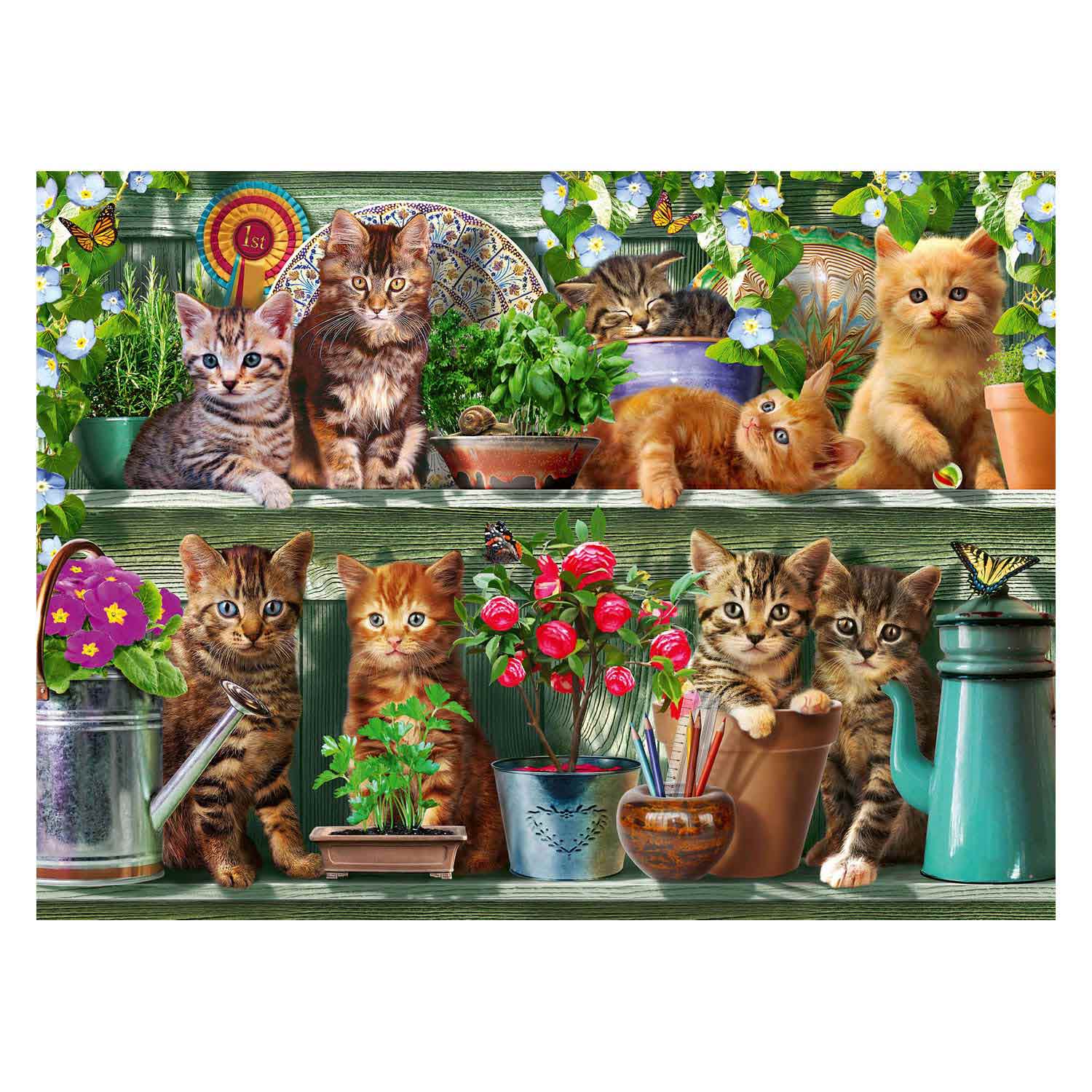 Ravensburger - Puzzle -Kätzchen im Rack 500st.