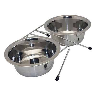 Happy Pet Food Bowl Doppel mit Chassis