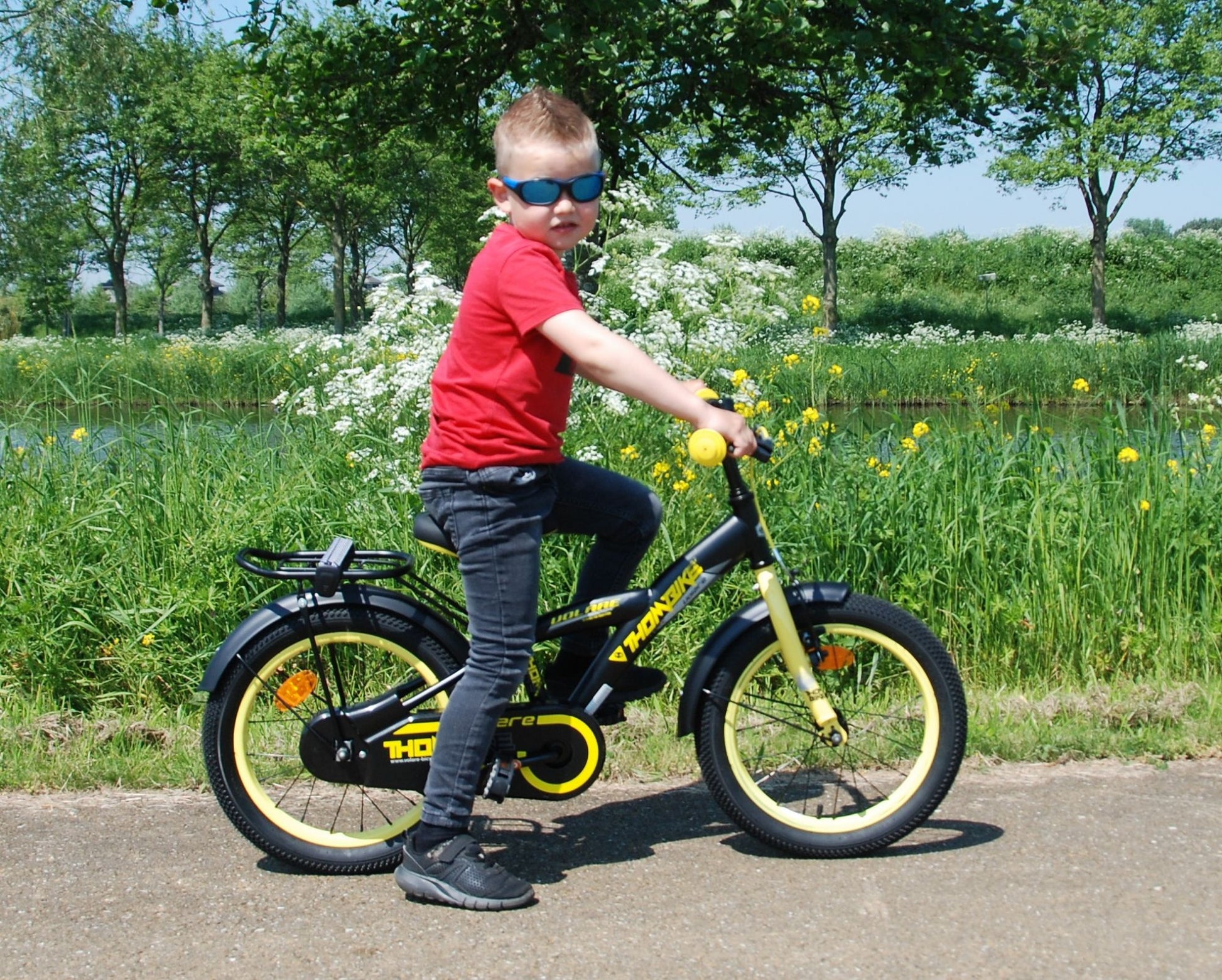 Volare Thombike Children's Bicycle - Jungen - 16 Zoll - Schwarzgelb