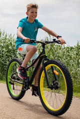 Volare Gradient Kinderfahrrad - Jungen - 24 Zoll - Schwarzes Grüngelb - 7 Geschwindigkeit - Prime Collection - afbeelding 4