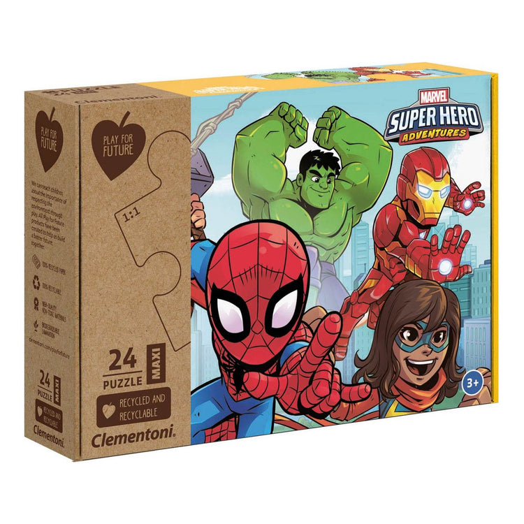 Clementoni Play für zukünftiges Maxi -Puzzle - Superhelden, 24st.