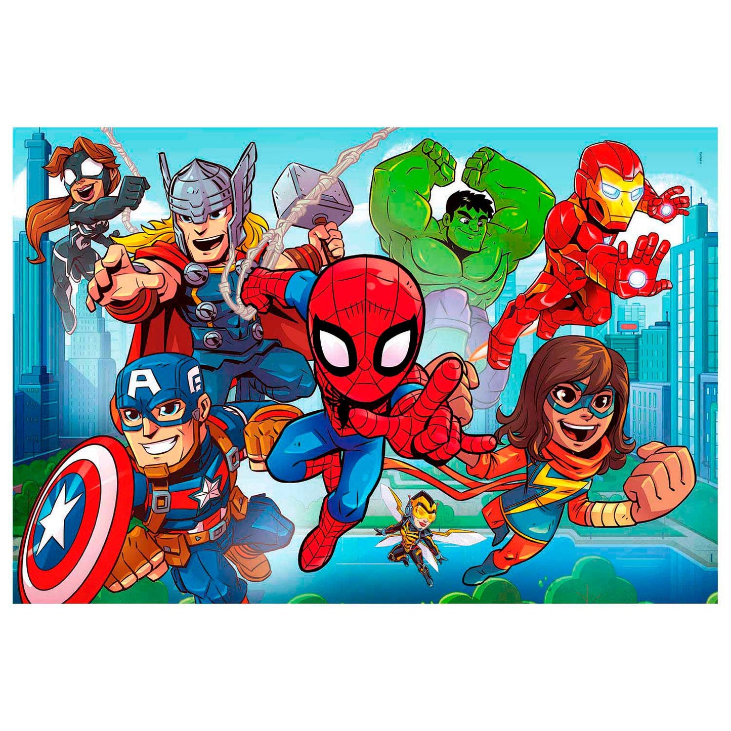 Clementoni Play für zukünftiges Maxi -Puzzle - Superhelden, 24st.