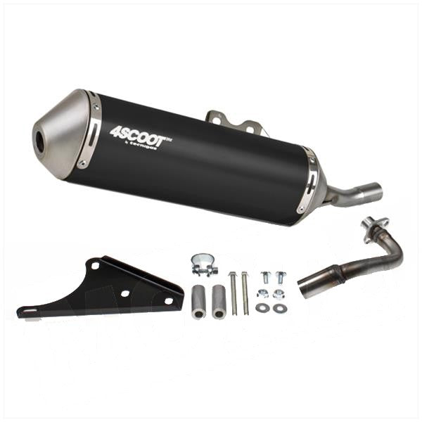 Tecnigas Auspuff 4Scoot Black | Agility 50cc 4t Gy6