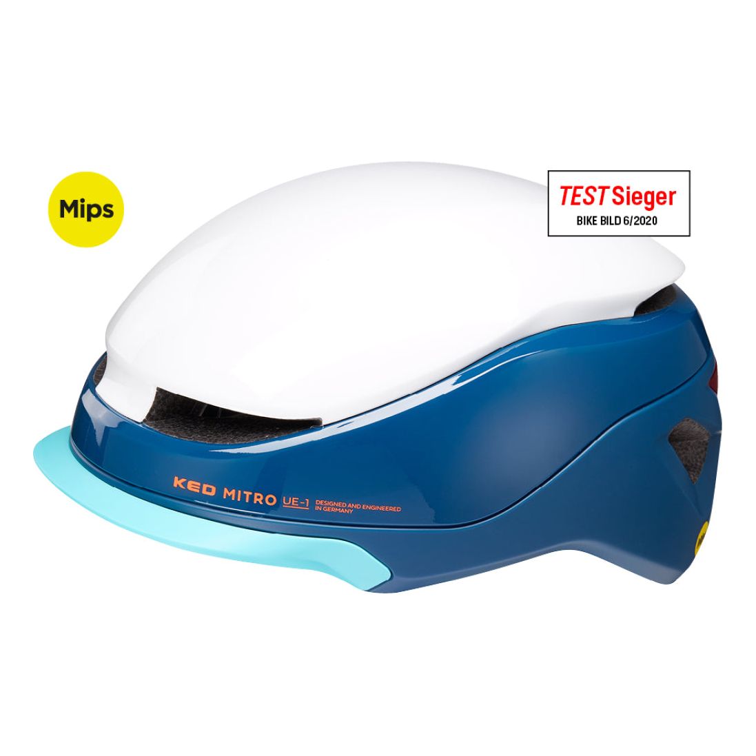 Fahrradhelm KED Mitro UE-1 M (52-58cm) - Blau Weiß