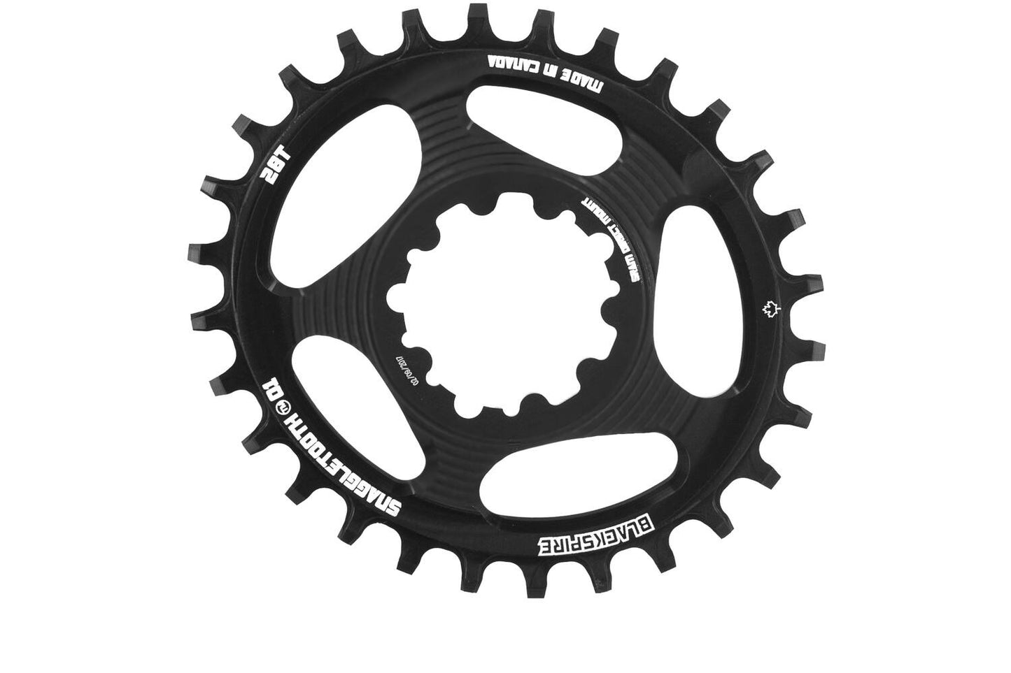 Schwarzliebe - - Kette Top -Kette Top Snoggletooth Oval SRAM Spline 28 6 mm Offset
