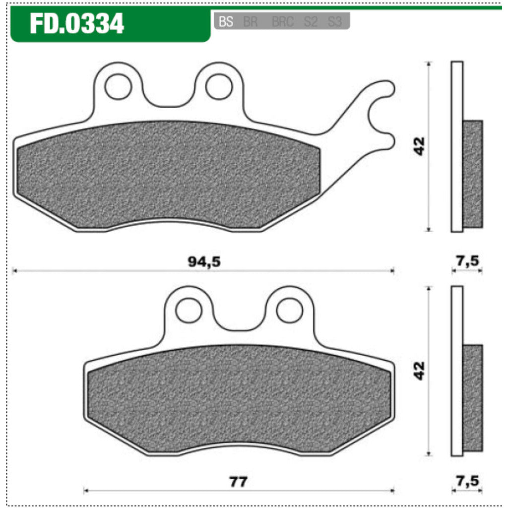NEWFRen Bremsblock Set FD0334