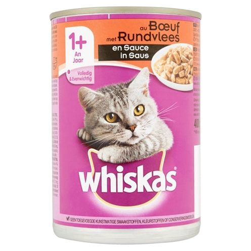 Whiskas kann in Sauce Rindfleisch erwachsen