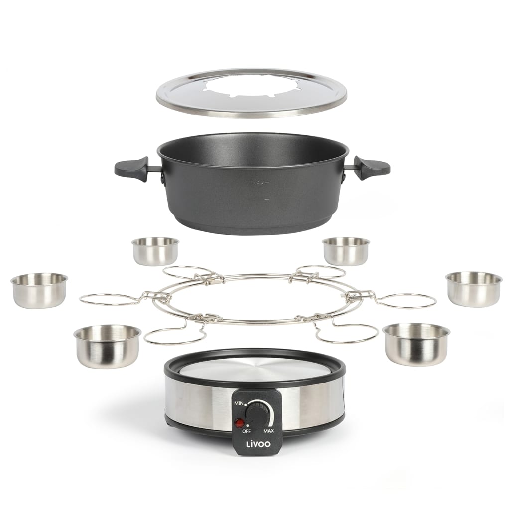 Livoo Livoo Fonduepan Elektrische 8-Personen 1,8 L 1000 W Schwarz