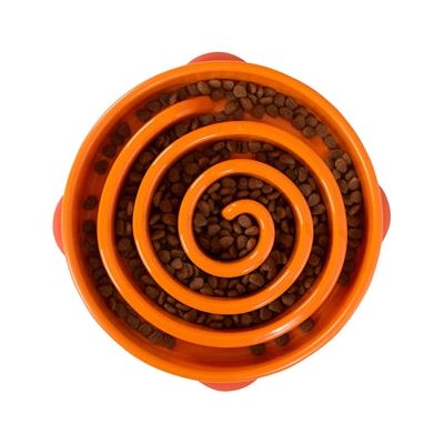 Slo-Bowl Feeder Coral Oranje