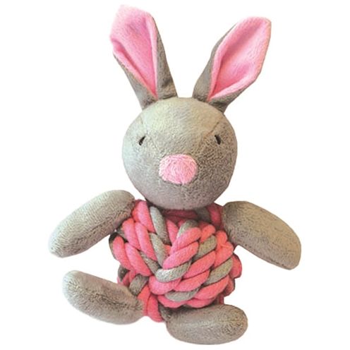 Little Rascals Knottie Bunny Touwbal Kaninchenrosa