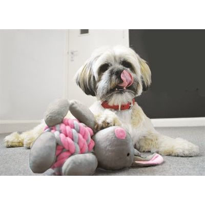 Little Rascals Knottie Bunny Touwbal Kaninchenrosa