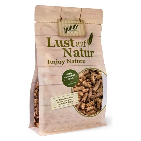 Bunny Natur genießen Natur Allgau frischgrüner Snack mit Löwenzahn