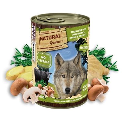 Natürliche Größe Angus Rindfleischpilze Ingwer Rosmarin
