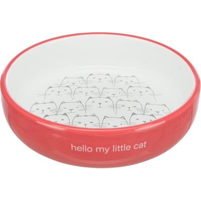 Trixie Food Bowl trinkt Katze flache Nase rot weiß