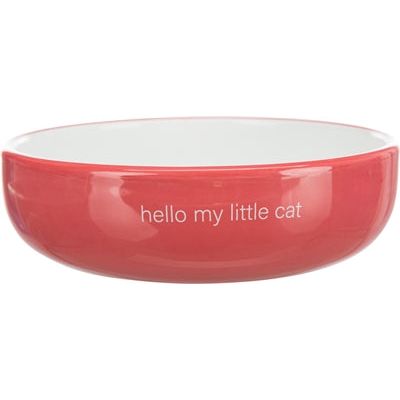 Trixie Food Bowl trinkt Katze flache Nase rot weiß